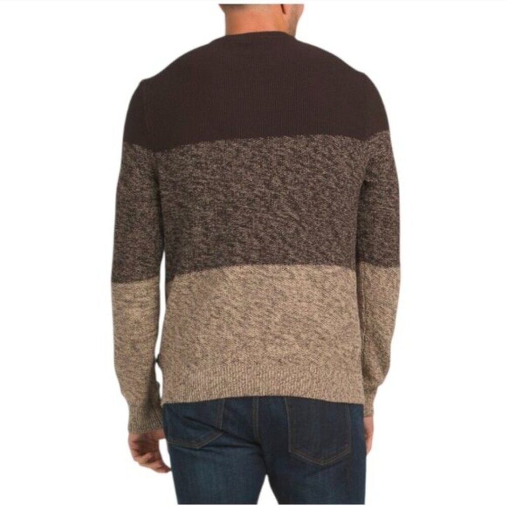 Ben Sherman Men's Sweater Crewneck Coffee House Brown Size Large - Picture 2 of 13